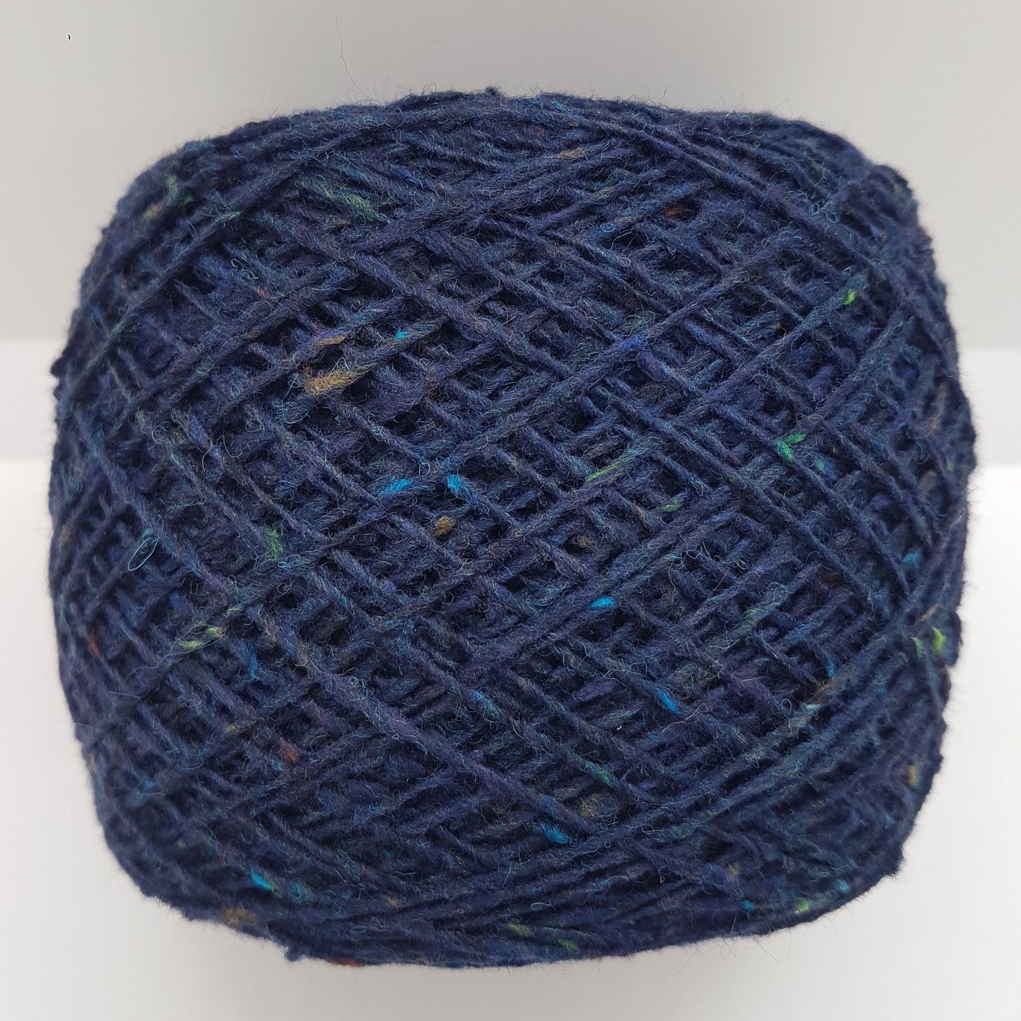 120g Tweed Bottonato Lana, Viscosa colore Blu N.548