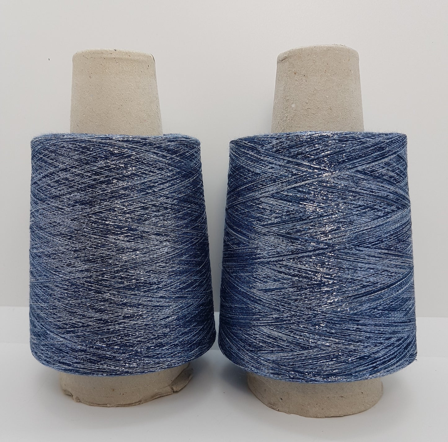 Lurex Italian yarn color Blue Grey Silver L64