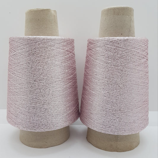 Lurex Italian yarn color Lightest Pink Silver L63