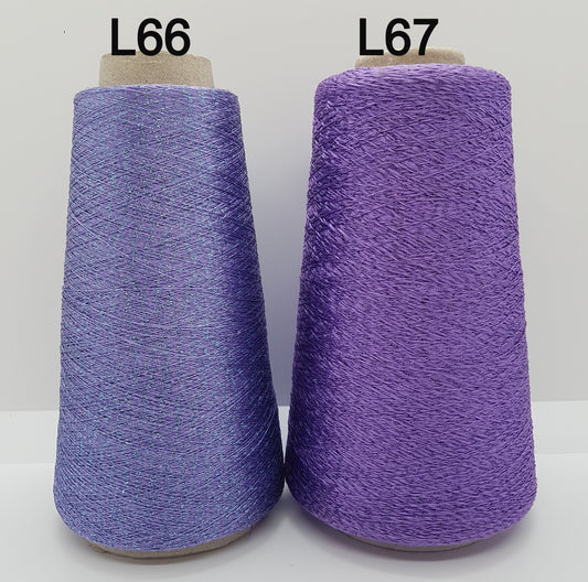 Lurex Italian yarn color Purple Lilac L66-L67