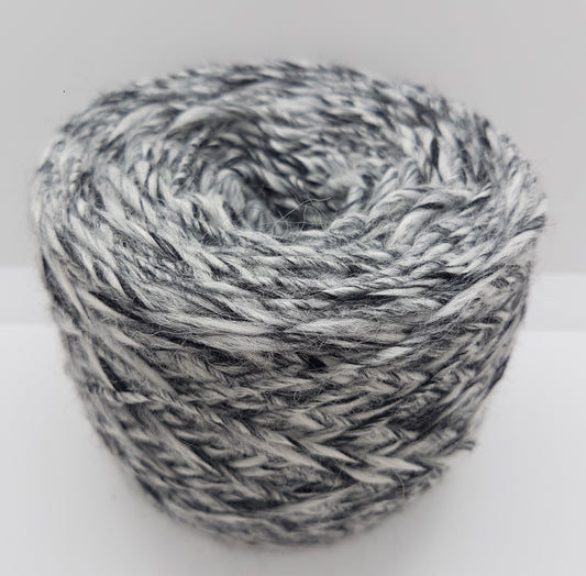 100g Irregular Wool Soft Italian Yarn Color White Grey Black N.551