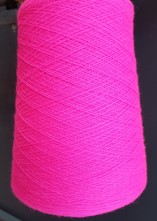 Canberra Extrafine Wool Italian Yarn Color Pink Fuchsia Neon Fluorescent N.574