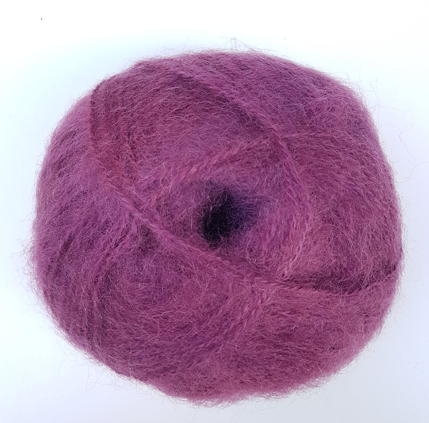 50g Mohair 80% fil italien couleur Violet Prune N. 603