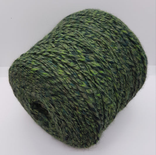 100g Irregular Alpaca Wool Italian Yarn Color Green Grey N.632