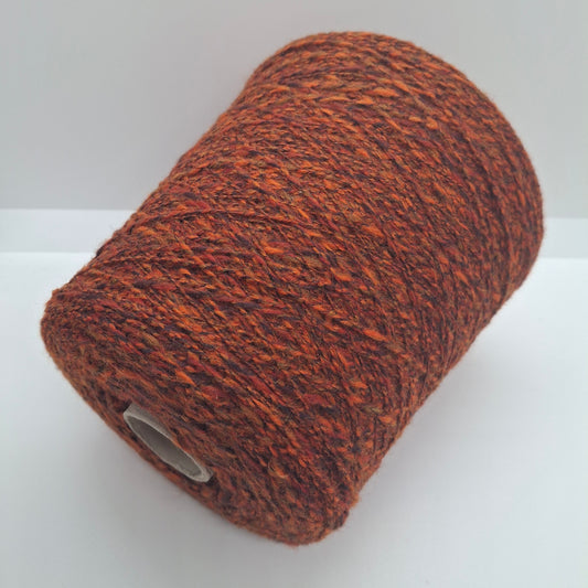 Irregular Wool Italian Yarn Brown Color Mélange N.633