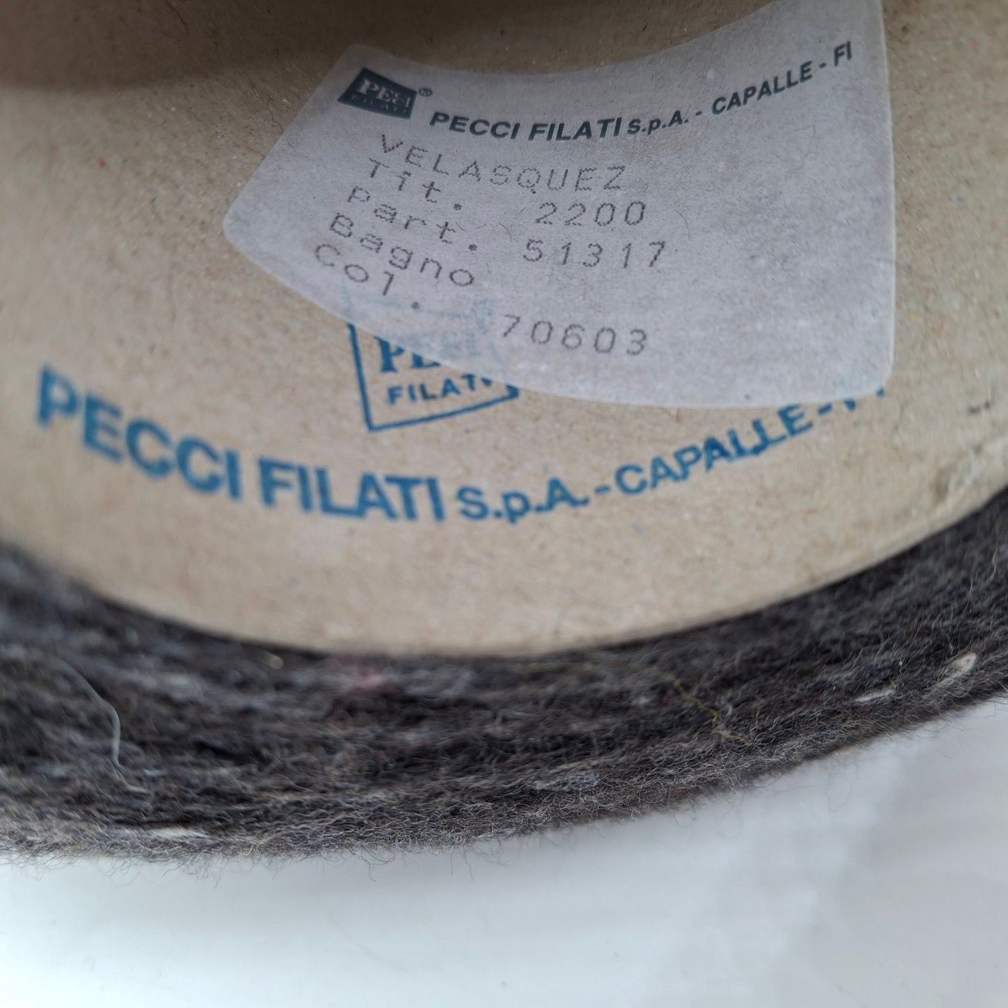 Cashmere Lana Merino catenella filato italiano colore Grigio Mélange N.634