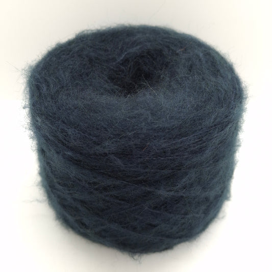 100g Kid Mohair blødt italiensk garn farve Mørkeblå/Grå N.679