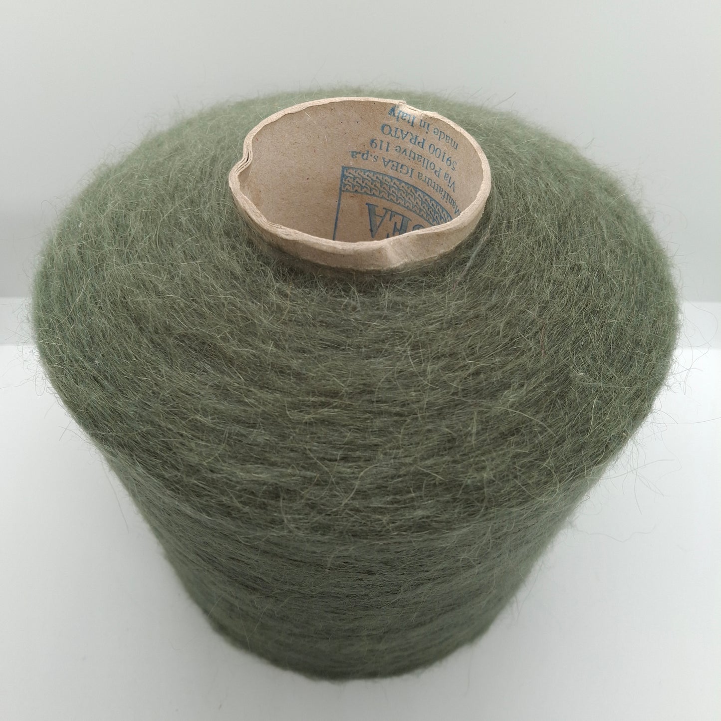 100g Kid Mohair soft Italian yarn color Olive Green N.683