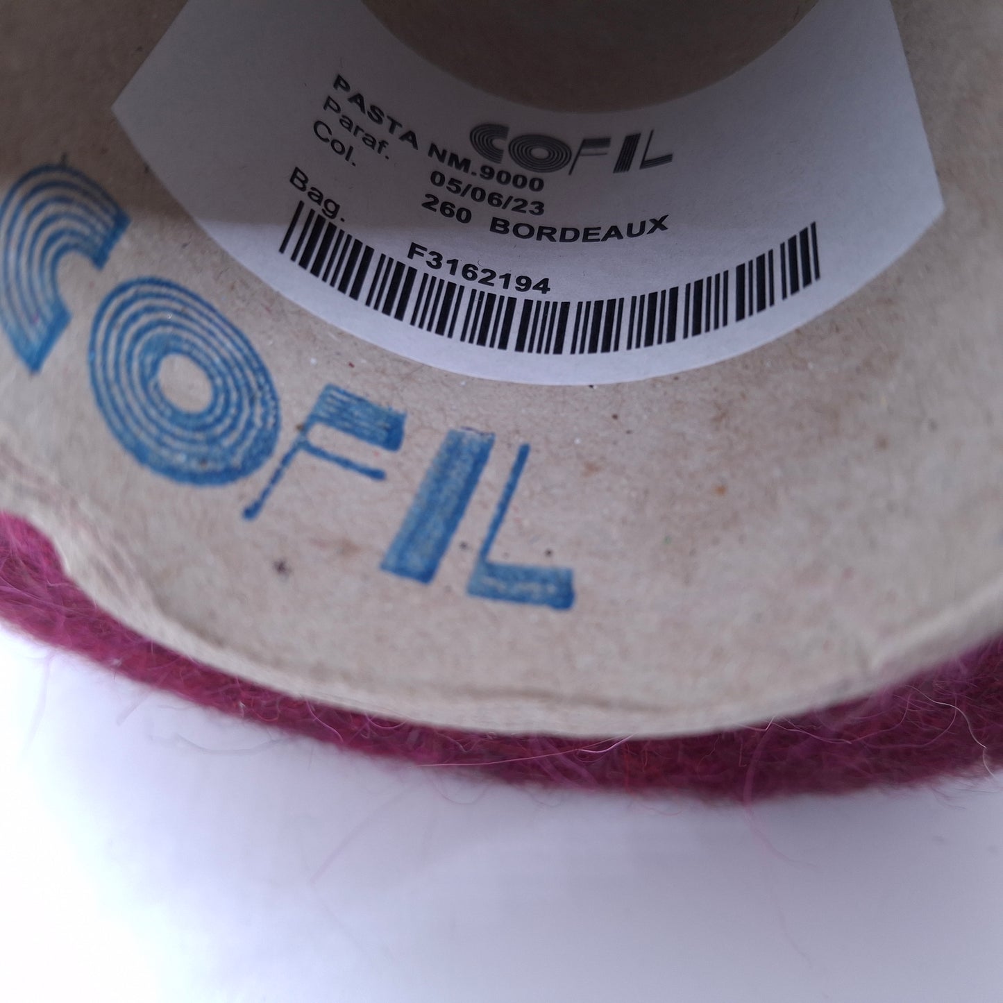 100g Brushed Alpaca Brushed soft Italian yarn Bordeaux color N.687