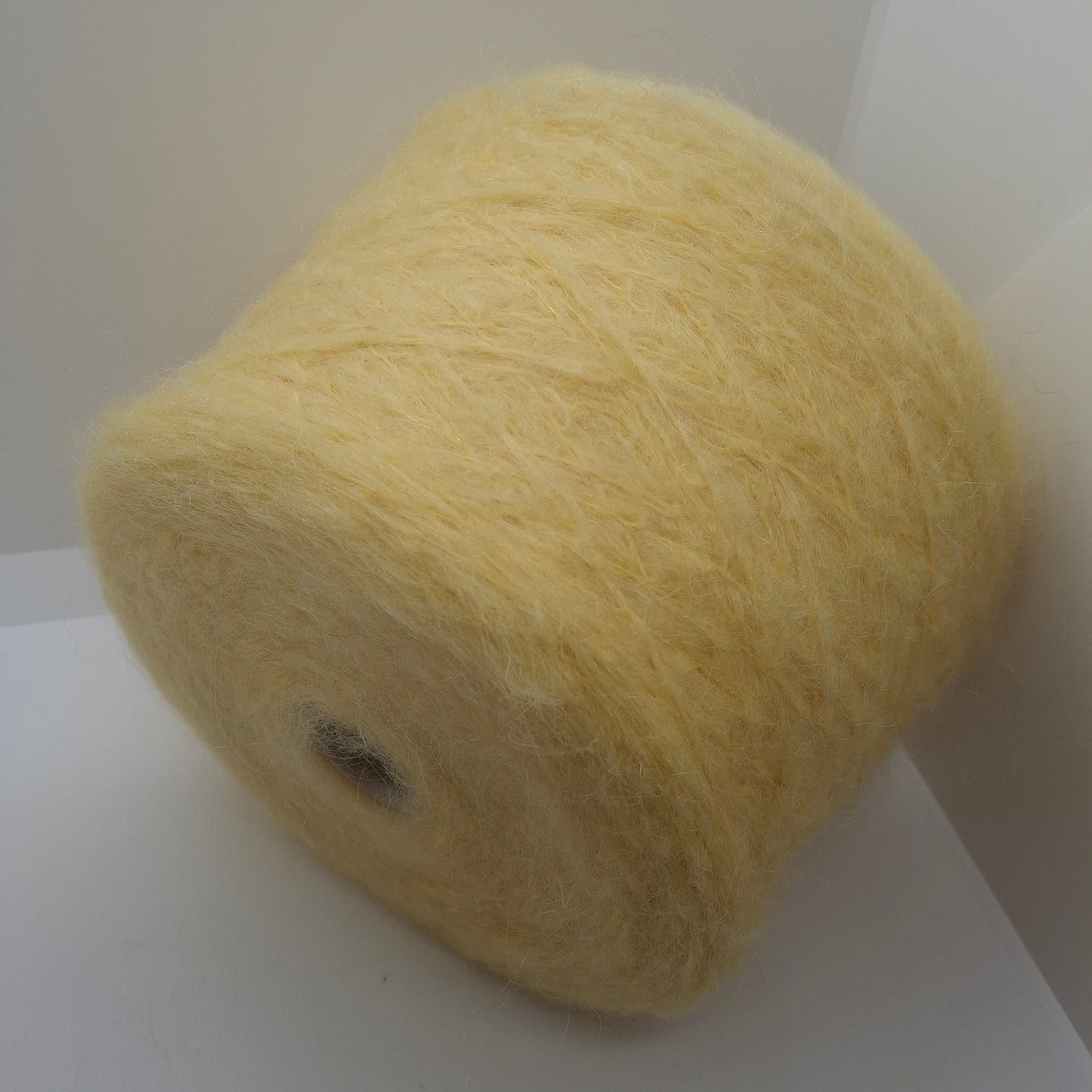 100g Mohair soft Italian yarn color Light Yellow N.695