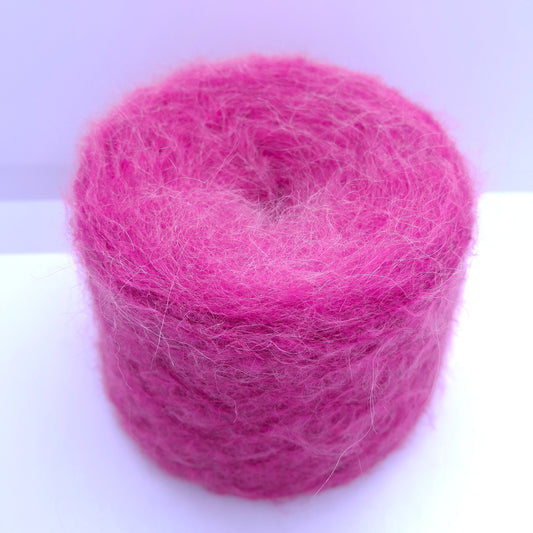 100g Alpaca Spazzolata morbido filato italiano colore Rosa Ciclamino N.705