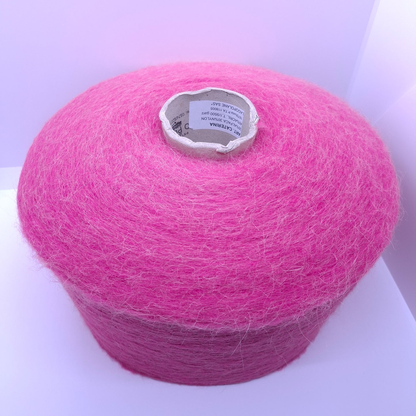 100g Børstet Alpaca blødt italiensk garn farve Cyclamen Pink N.705