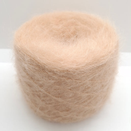 100g de fil doux italien Alpaga brossé couleur Beige clair N. 706