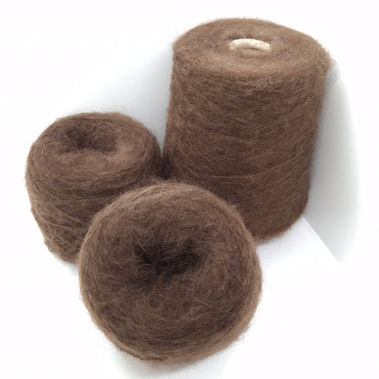 100g Kid Mohair morbido filato italiano colore Marrone N.713