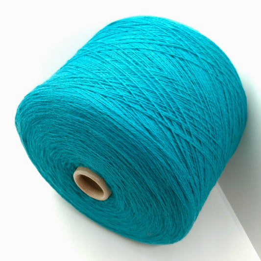 Hilado fino italiano de lana merino de cachemira, color azul marino intenso, n.º 717