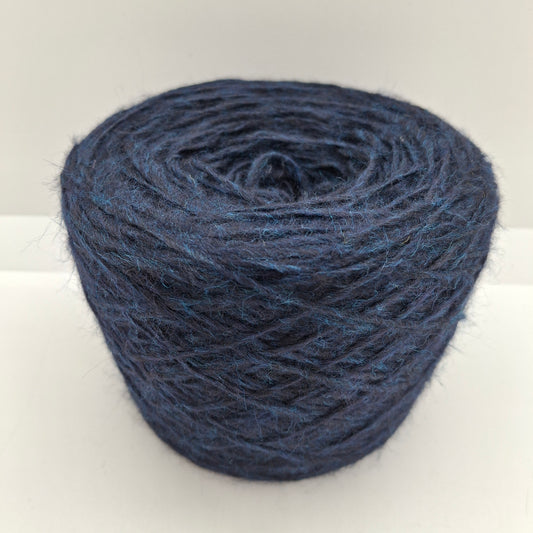 100g de fil italien doux extra fin mérinos couleur Black Blue Mélange N. 722