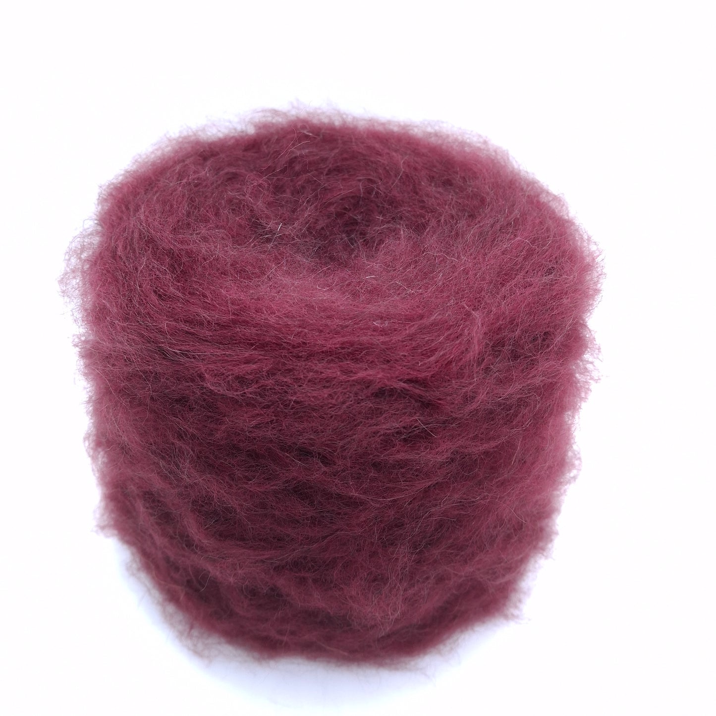 100g de lana mohair suave hilo italiano color burdeos N.729