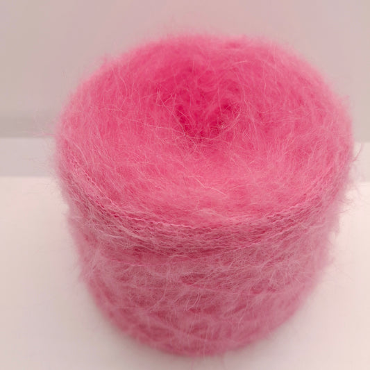 Hilo italiano suave Mohair de 100 g color rosa N.755