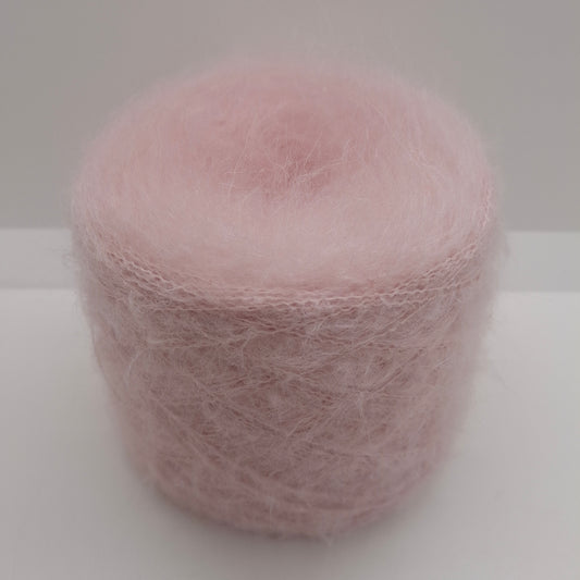 Hilo de mohair italiano suave de 100 g, color rosa claro, n.º 756