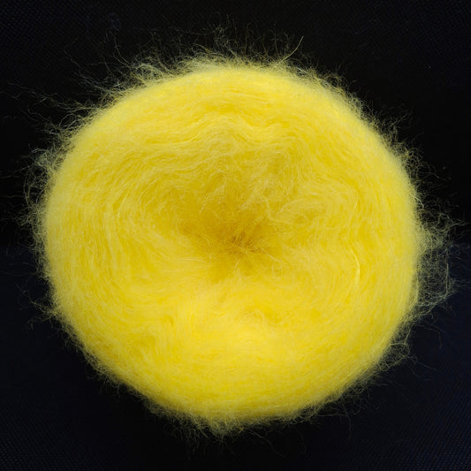 Hilo italiano suave de mohair de 100 g, color amarillo brillante N.753