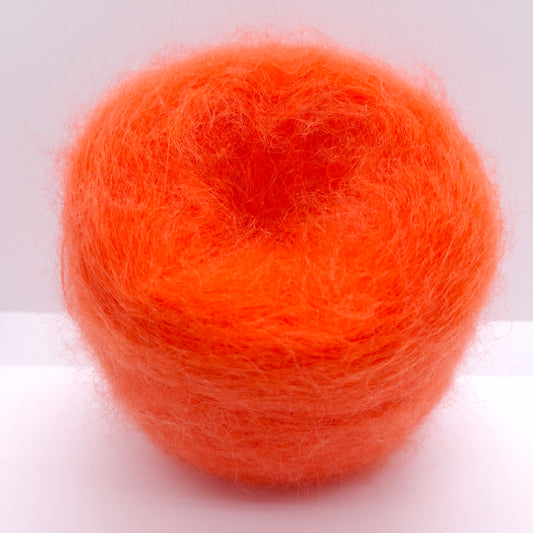 Hilo italiano suave de mohair de 100 g, color naranja brillante N.742