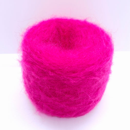 Hilo italiano suave Kid Mohair de 100 g color rosa fucsia N.751