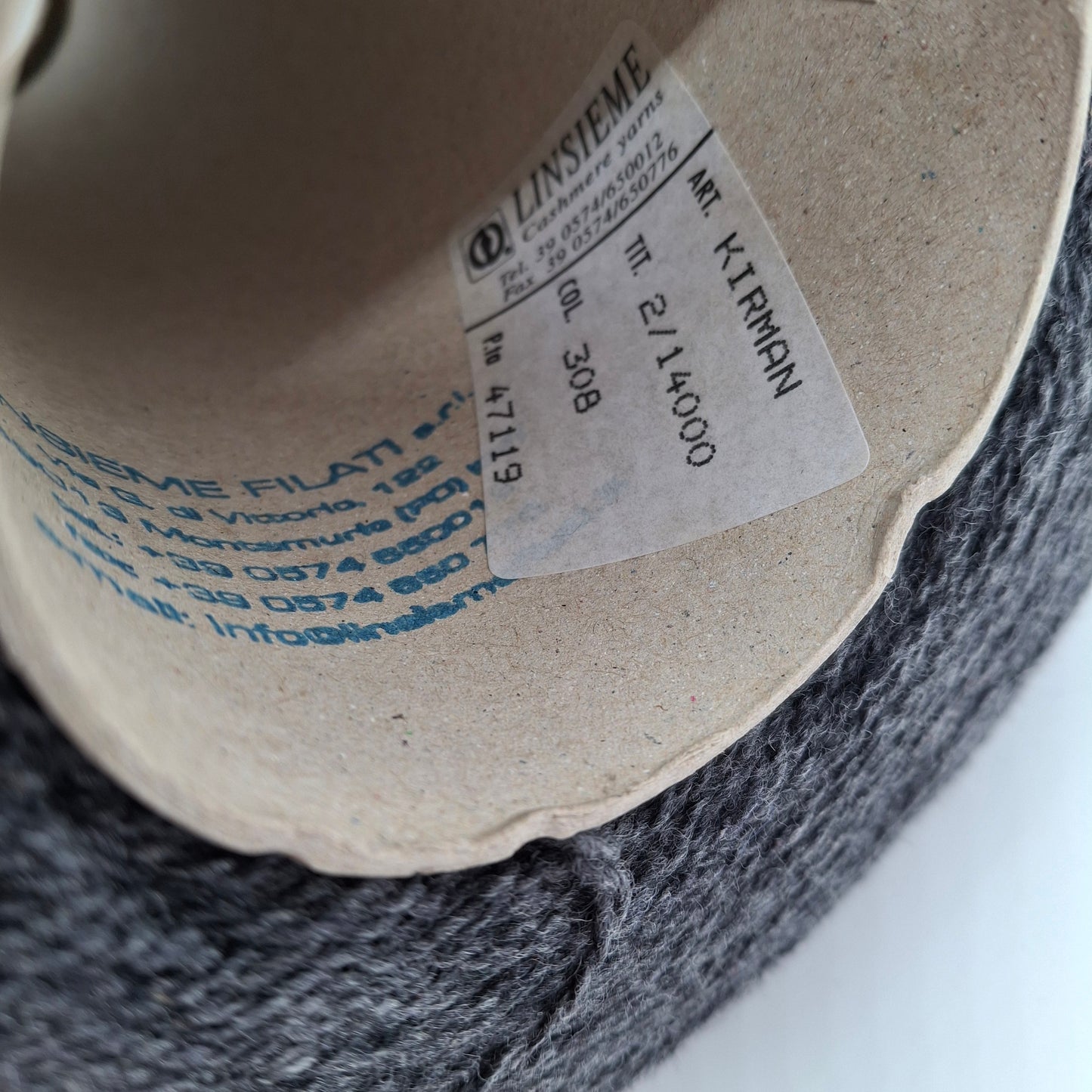 Kashmir Merinould Fint Italiensk Garn Mørkegrå Mélange Nr. 919