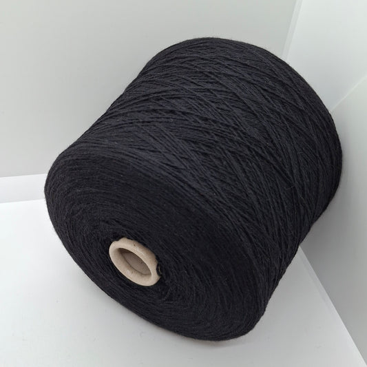 Kashmir Merinould Fint Italiensk Garn Farve Sort N.924