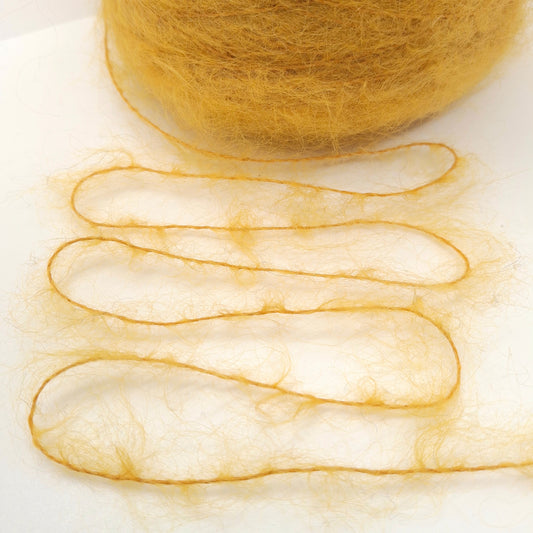 Mohair morbido filato italiano colore Miele Ocra N.943
