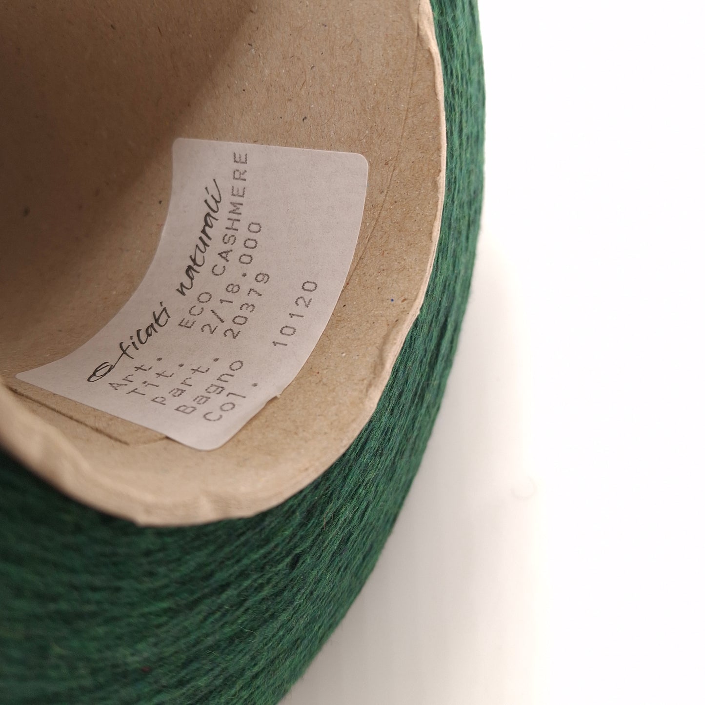 100 g Kaschmir, 100 % italienisches Garn, Farbe Dunkelgrün, Nr. 966