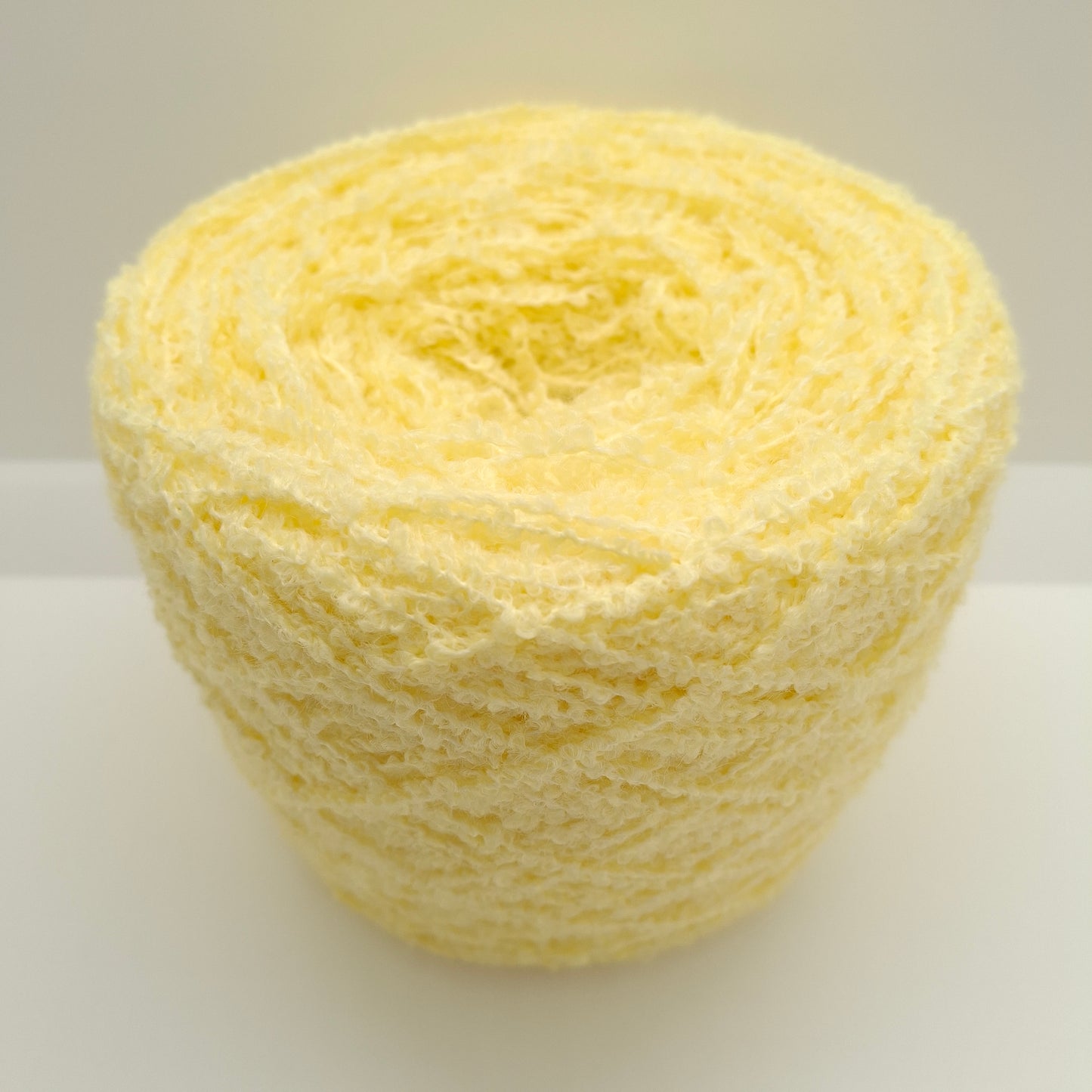 100g Bouclé soft Italian yarn color Limoncello Yellow N.1008