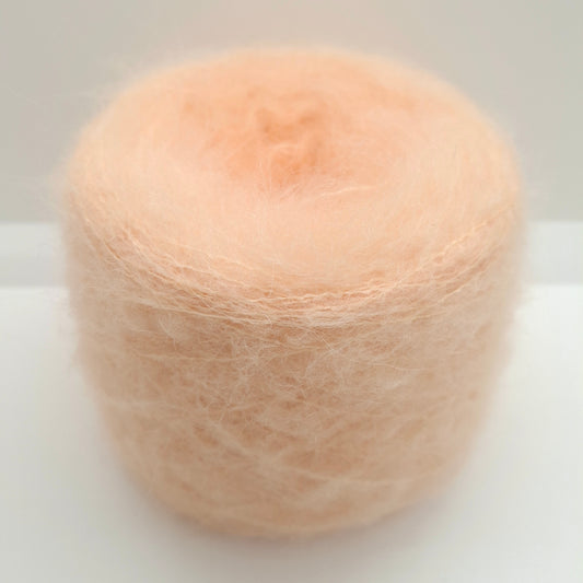 100g Mohair morbido filato italiano colore Arancio Sbiancato N.992