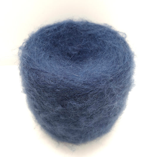 100g Mohair morbido filato italiano colore Blu N.984