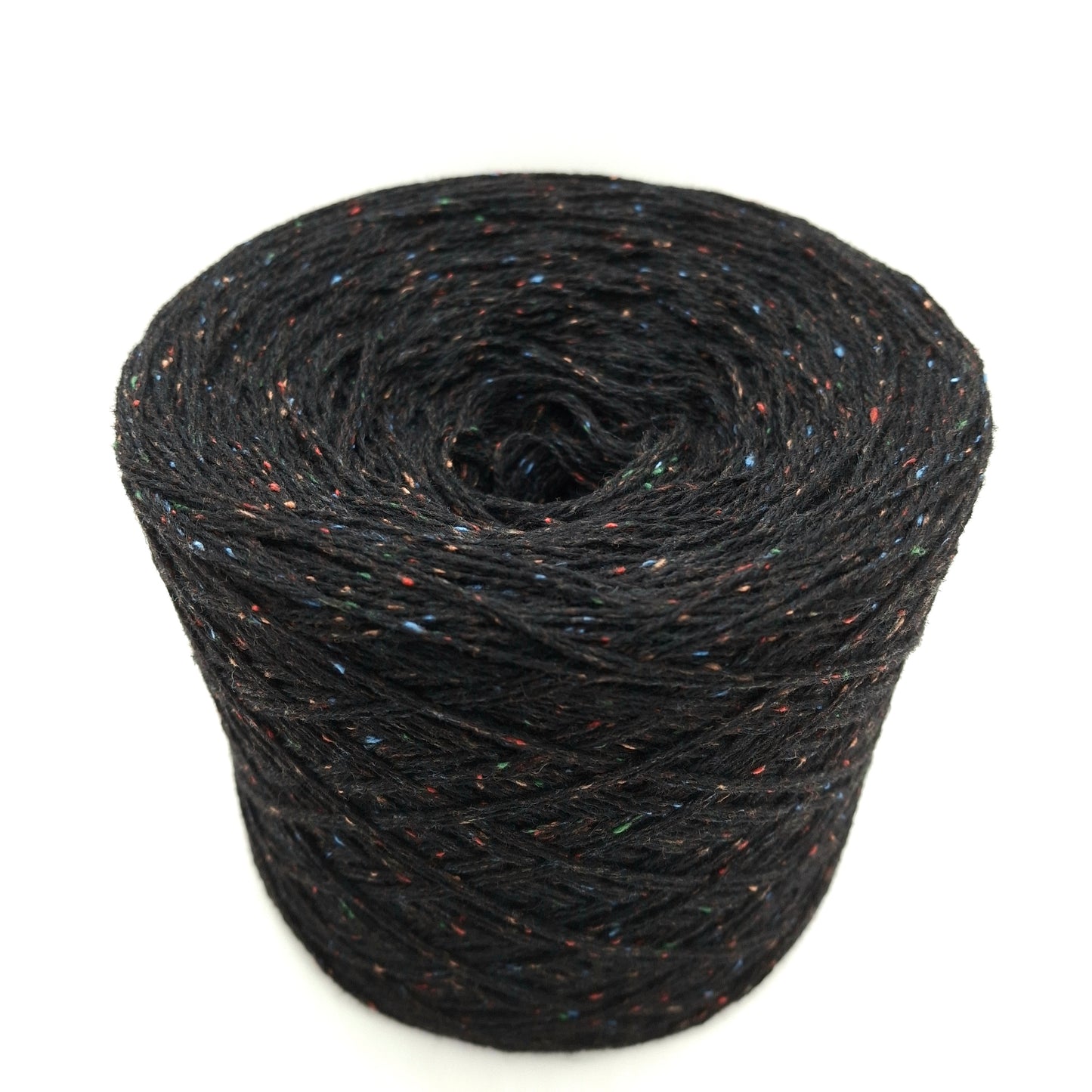 100g 100% Laine effet "Tweed" Fil Italien Noir Multicolore N. 1032