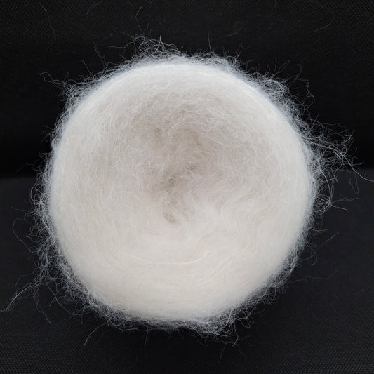 100g Mohair filato italiano colore Bianco N.1016