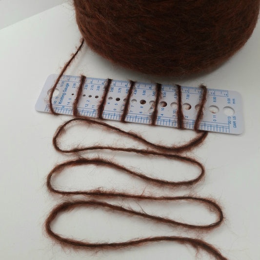100g Lana Merino filato italiano colore Marrone N.1024