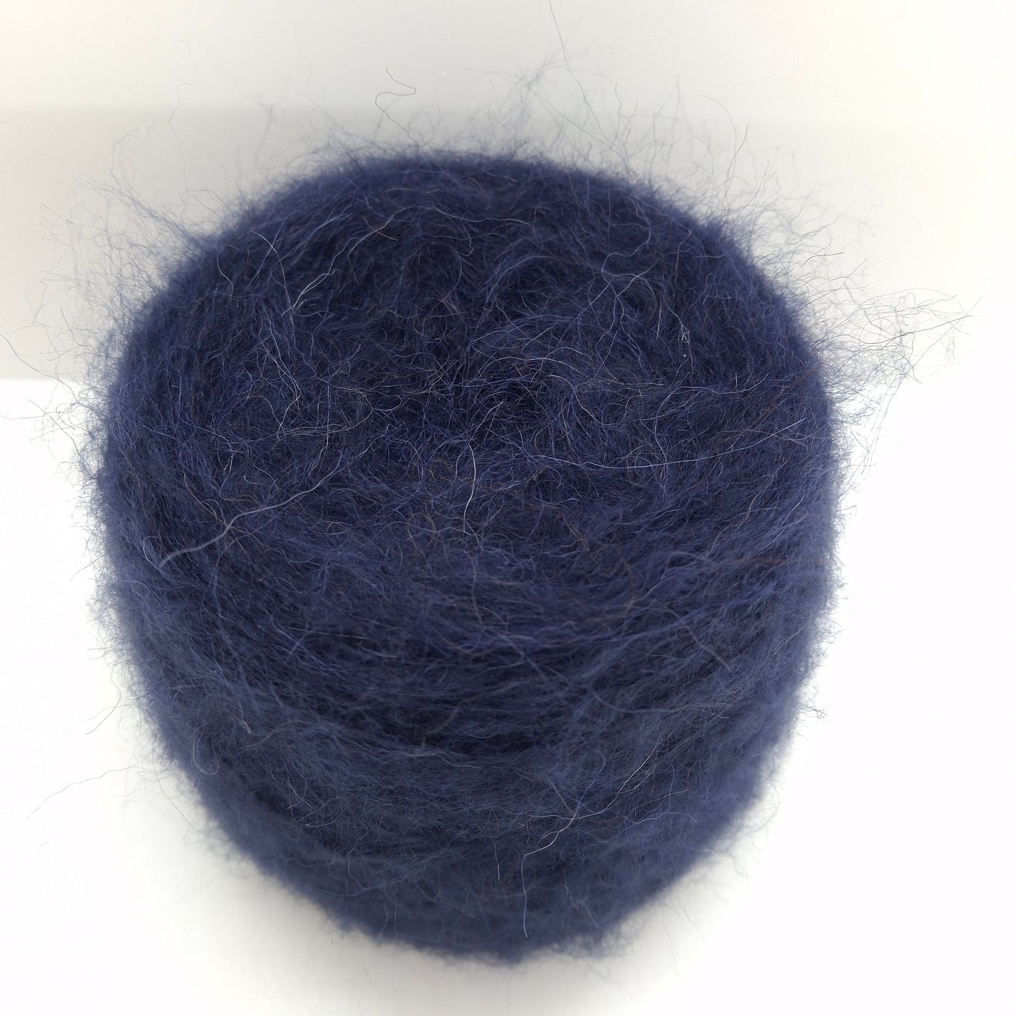 100g Alpaca Spazzolata morbido filato italiano colore Blu Scuro N.1049