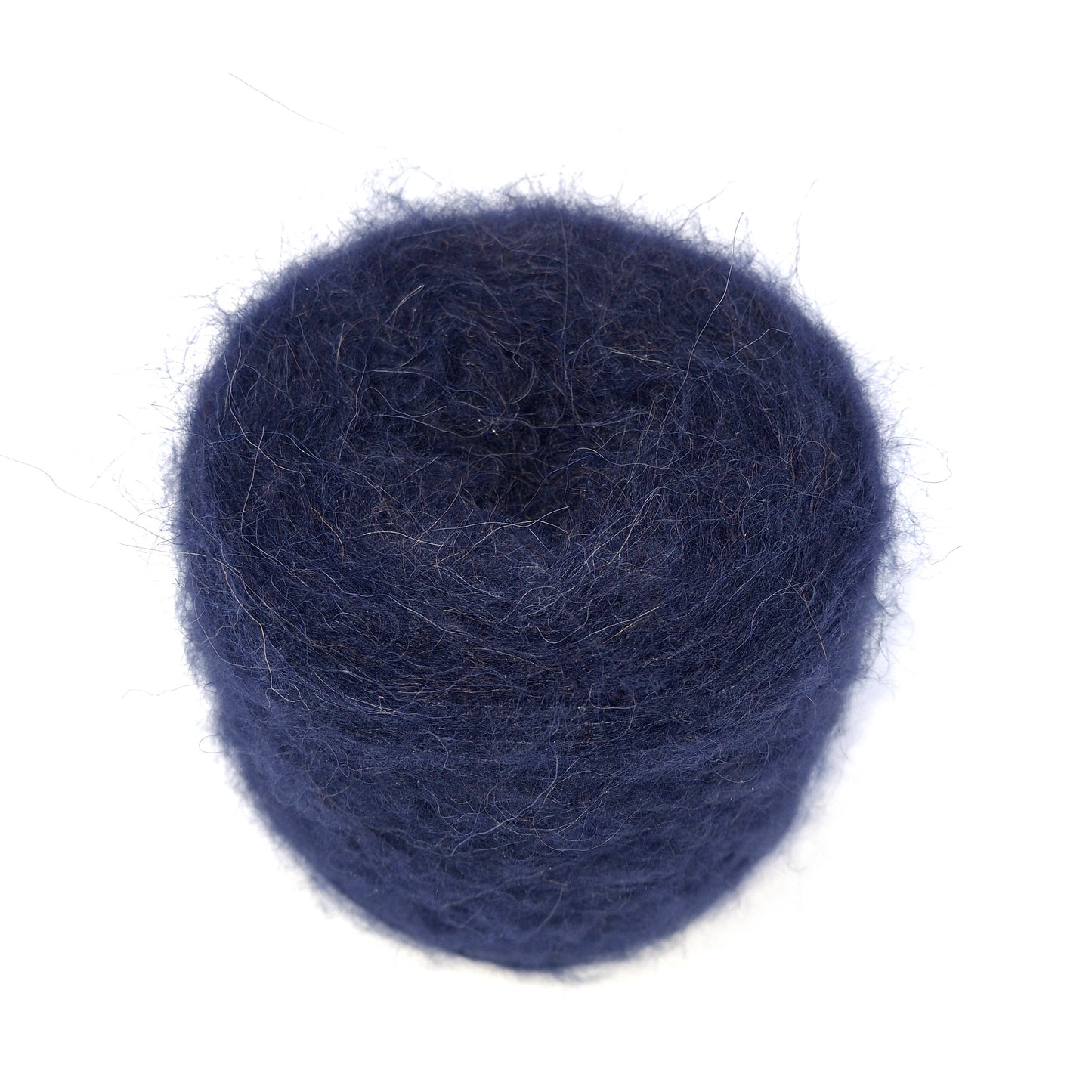 100g Alpaca Spazzolata morbido filato italiano colore Blu Scuro N.1049