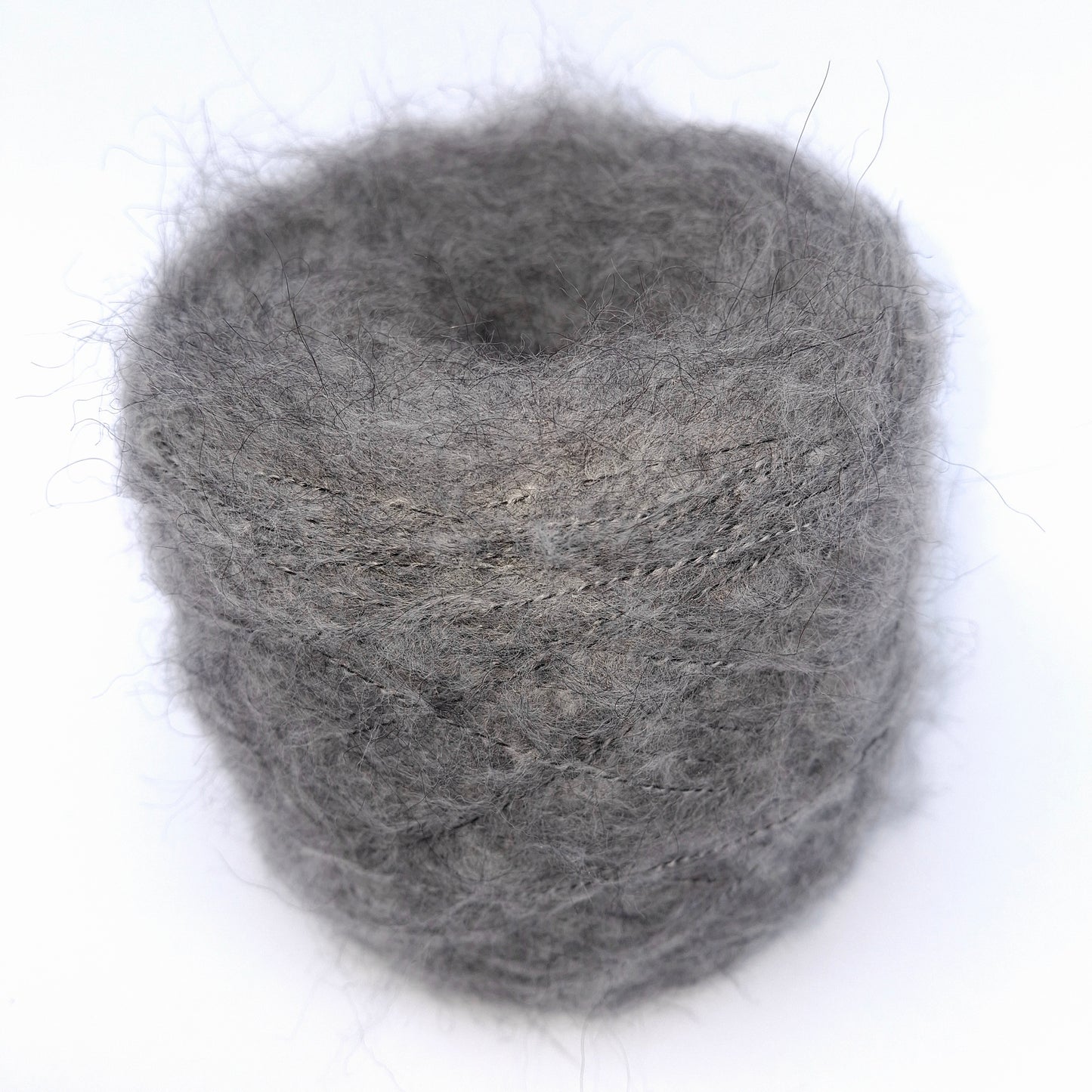 100 g de fil italien doux en alpaga brossé, coloris Gris Mélange N. 1054