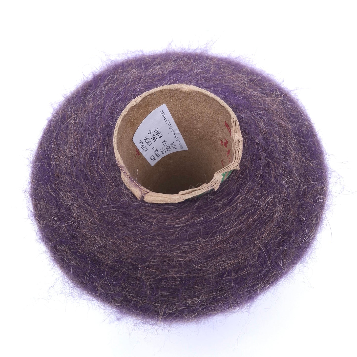 100 g de fil italien doux en alpaga brossé, couleur violet doré N. 1056