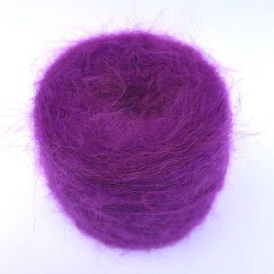 100g Alpaca Spazzolata morbido filato italiano colore Fucsia Viola N.1058