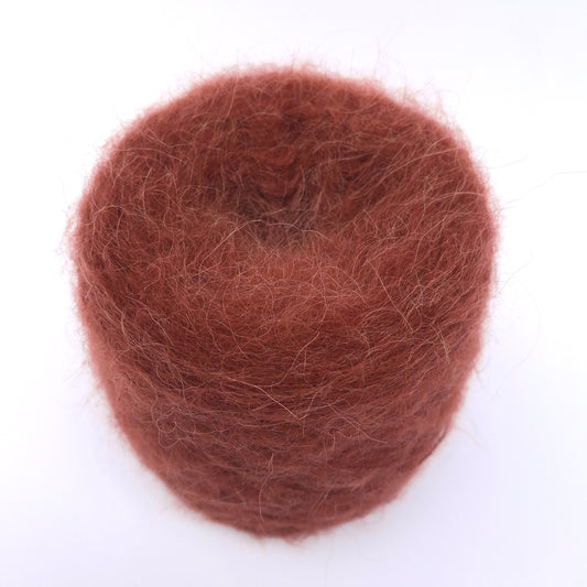 100g Alpaca Spazzolata morbido filato italiano colore Marrone Cannella N.1059