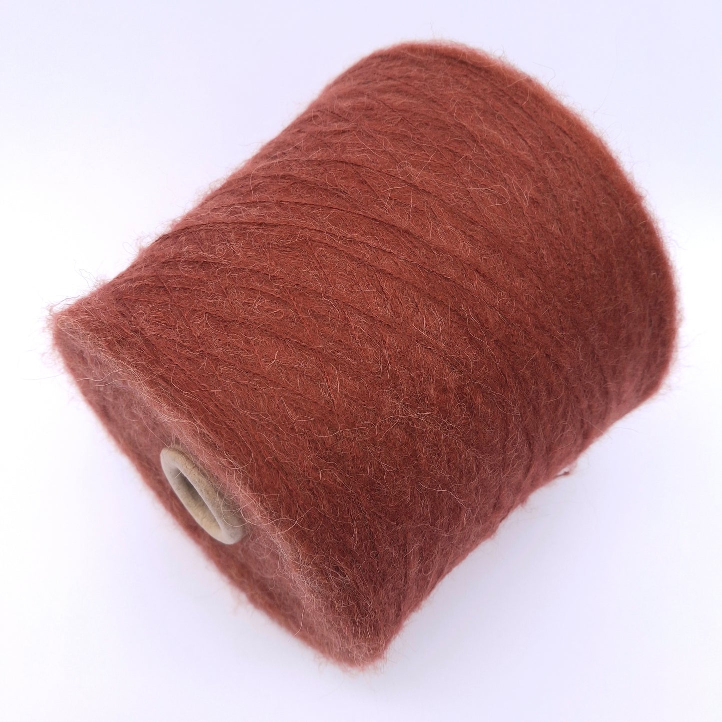 100g børstet alpaka blødt italiensk garn farve kanelbrun N.1059