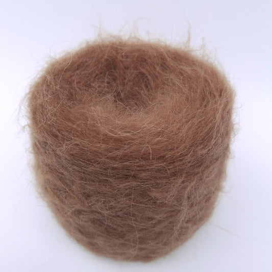 100g Alpaca Spazzolata morbido filato italiano colore Marrone N.1060