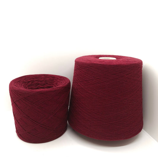 100g Cashmere Merinould Italiensk garn Bordeaux farve N.1297