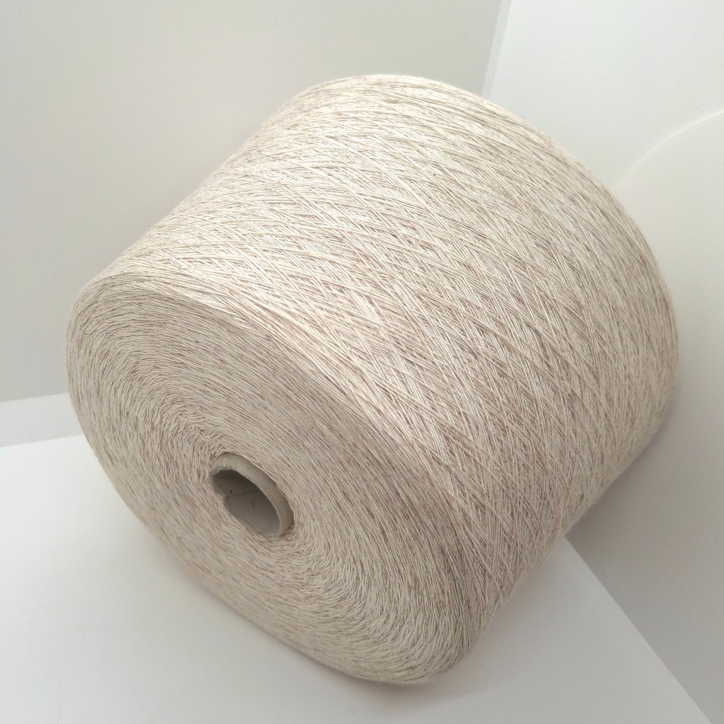 Merino Wool Viscose Italian yarn color Raw Beige Mélange N.1077