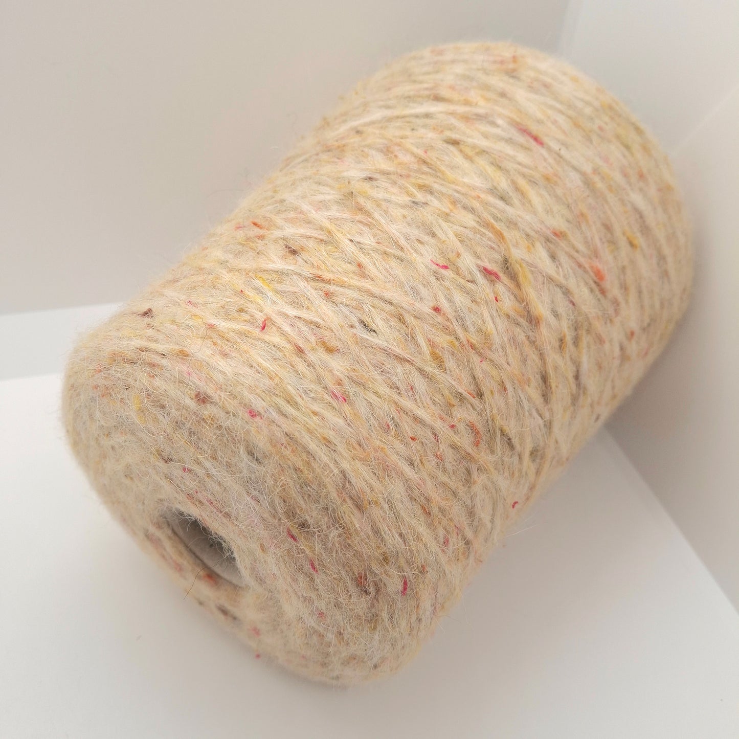 Mohair-Wollkette, italienisches Garn, Farbe Beige Mehrfarbig, Nr. 1075