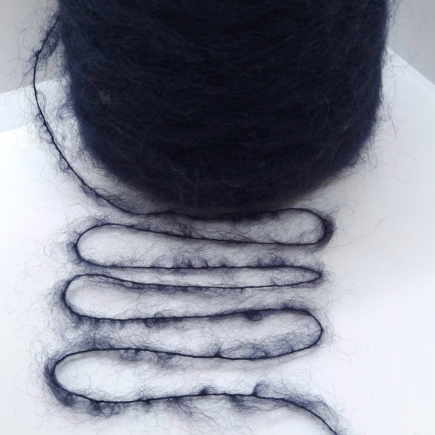 560g Soft Mohair Italian Yarn Color Midnight Blue N.1089