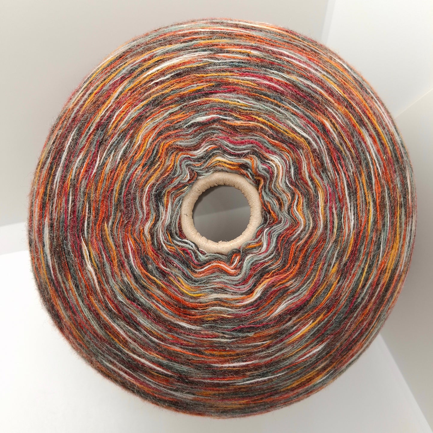 100g Lana morbido filato italiano colore Grigio Marrone Arancione Mélange N.1101