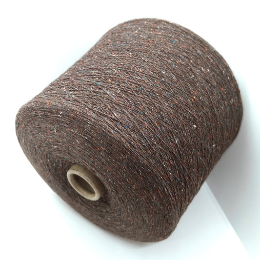 100 g Wollseide-Tweed-Garn, italienische Farbe Braun, Nr. 1106